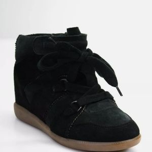 Isabel Marant Womens Suede Lace Up Sneaker Wedges
